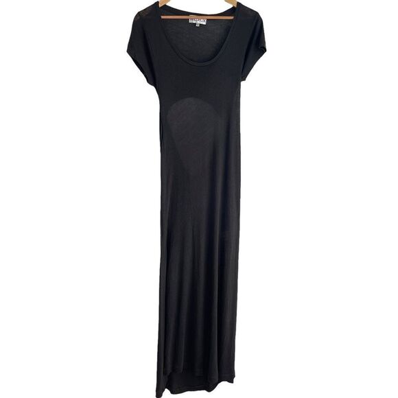 Wildfox Short Sleeve Maxi Dress Military Green Bodycon with Back Cut Out - Picture 1 of 8